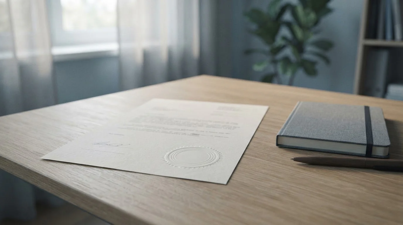 Australian gambling compliance documents on a tidy desk
