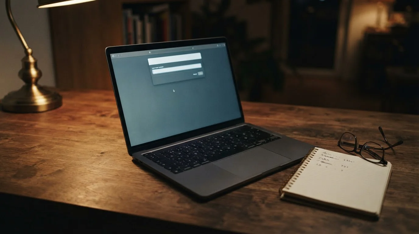 Withdrawal request screen on a laptop with a notepad listing payout minimums