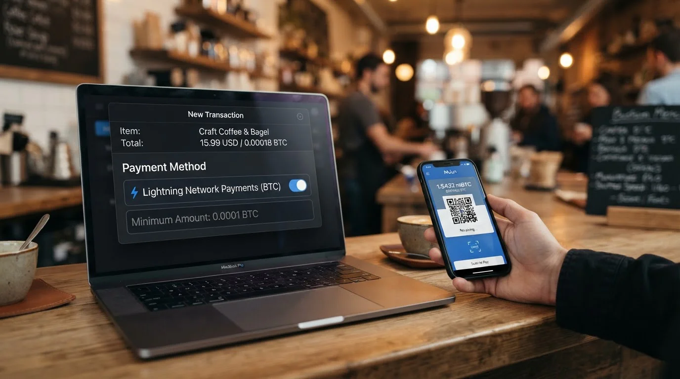 BitStarz cashier showing Lightning Network option and 0.0001 BTC minimum deposit