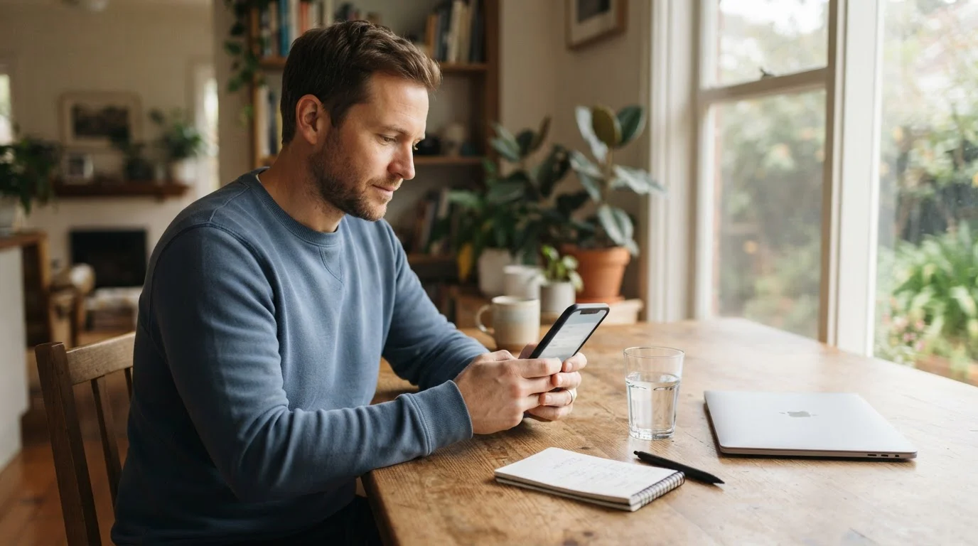 Aussie player using a mobile banking app to make a BPAY casino deposit
