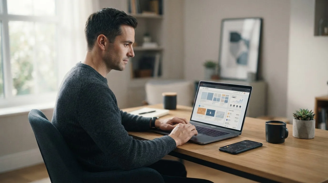 Australian player reviewing offshore Litecoin casino options on laptop with crypto wallet open
