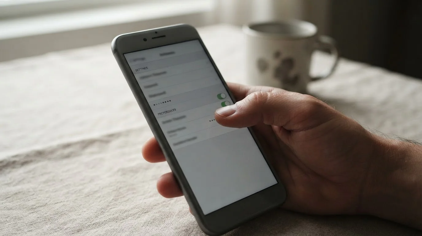 Hand adjusting a transfer limit setting in a neutral mobile banking interface