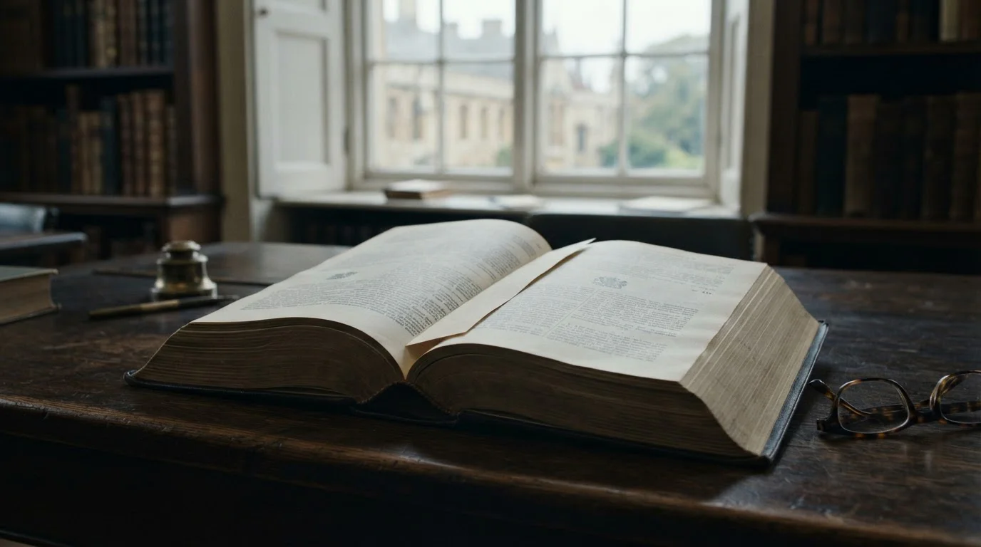 Bound copy of federal legislation open on a desk under daylight