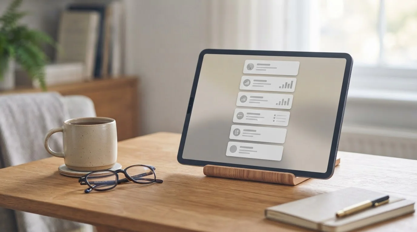 Reviewing low deposit casino sites in Australia on a tablet at a home desk