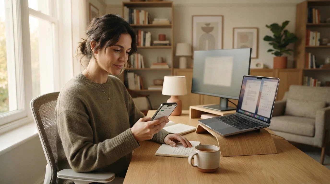 Person at a laptop tracking a PayID withdrawal from a pokies account
